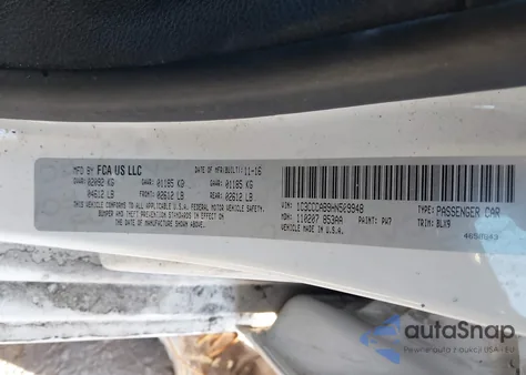 2017 Chrysler 200 Limited Platinum из США, поврежденный, VIN 1C3CCCAB9HN509948